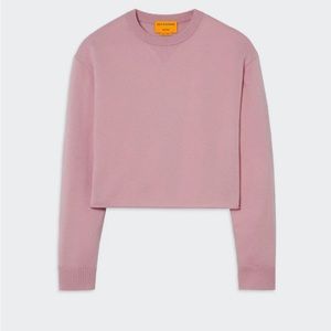 Guest In Residence NEW WITHOUT TAGS 100% cashmere perfect crop sweatshirt